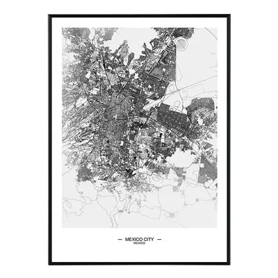 Mexico city map - 50x70 cm Obraz