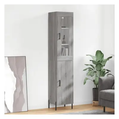 Skříň highboard šedá sonoma 34,5 x 34 x 180 cm kompozitní dřevo