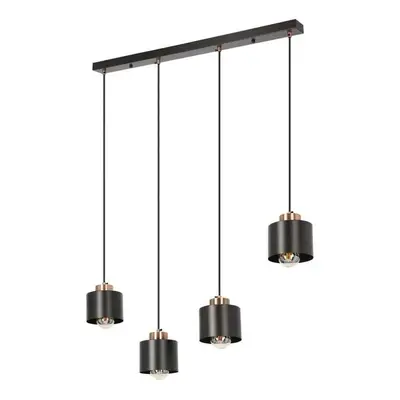 Černé kovové závěsné svítidlo 12x75 cm Olena – Candellux Lighting