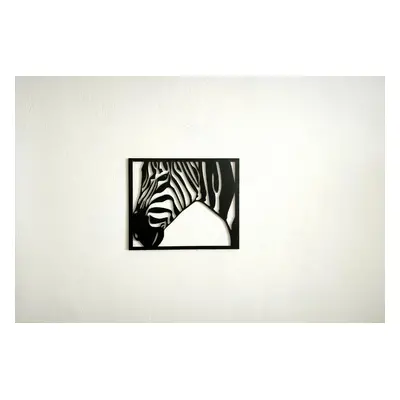 Lepy.cz Dřevěný obraz na zeď Zebra Velikost (šířka x výška): 30x24cm, Barevná varianta: Černá