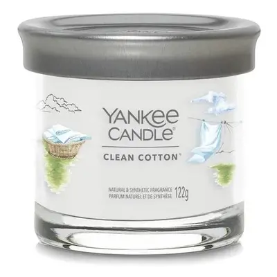 Yankee Candle vonná svíčka Signature Tumbler ve skle malá Clean Cotton 122 g