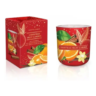 Bartek svíčka vosková ve skle 150g Christmas Fruit Garden Orange with Spices