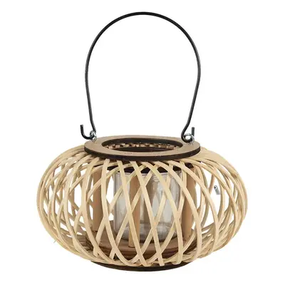 Přírodní dřevěná lucerna Bamboo - Ø 23*12 cm