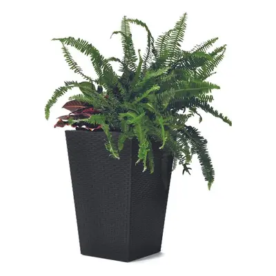 Ketter Obal na květináč Rattan Planter antracit, 23,6 l, 29 x 44 x 29 cm