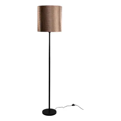 Stojací lampa černá ssametovým stínidlem krokodýl 40 cm - Simplo