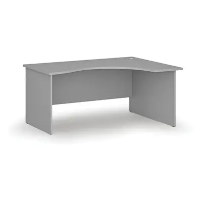 Ergonomický kancelářský pracovní stůl PRIMO GRAY, 1600 x 1200 mm, pravý, šedá