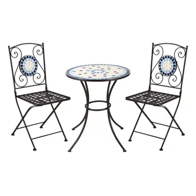 Bistro set Outsunny pro 2 osoby v nostalgickém designu s mozaikovými kameny, odolný proti povětr