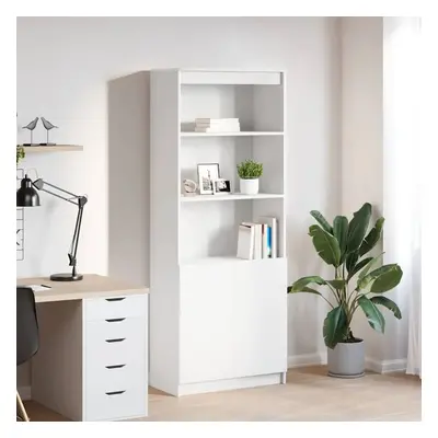 Skříň highboard bílá 70 x 35 x 180 cm kompozitní dřevo