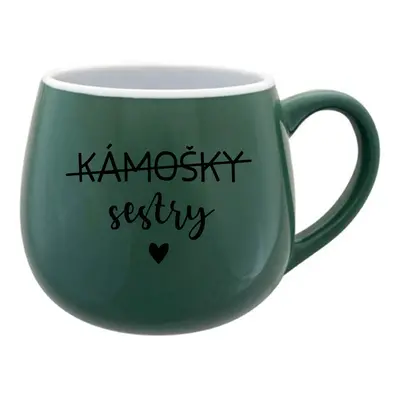 KÁMOŠKY SESTRY - zelený keramický hrníček 300 ml