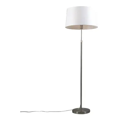 Stojací lampa ocelová s odstínem bílá 45 cm nastavitelná - Parte