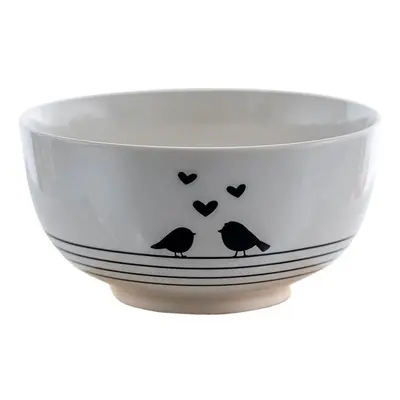 Porcelánová miska na polévku s ptáčky Love Birds - Ø14*7 cm