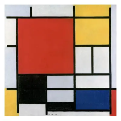 Obrazová reprodukce Composition with large red plane, Piet Mondrian