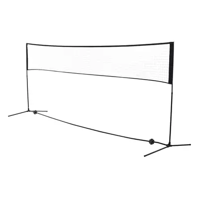 HOMCOM Badmintonová síť Volejbalová a tenisová síť přenosná 2 výšky 94/158cm PE 400x60cm pro zah