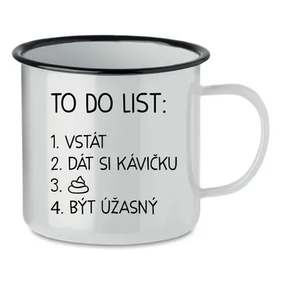 TO DO LIST: BÝT ÚŽASNÝ - bílý plecháček 350 ml