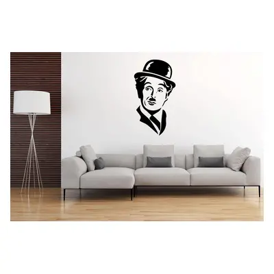 Lepy.cz Samolepka na zeď Charlie Chaplin Velikost (šířka x výška): 45x82cm, Barevná varianta: Sv