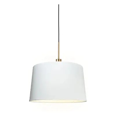 Moderní závěsná lampa bronzová s odstínem 45 cm bílá - Combi 1