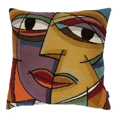 SCANquilt povlak ART WOOL picasso žlutofialová 45 x 45 cm