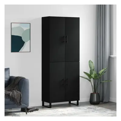 Skříň highboard černá 69,5 x 34 x 180 cm kompozitní dřevo