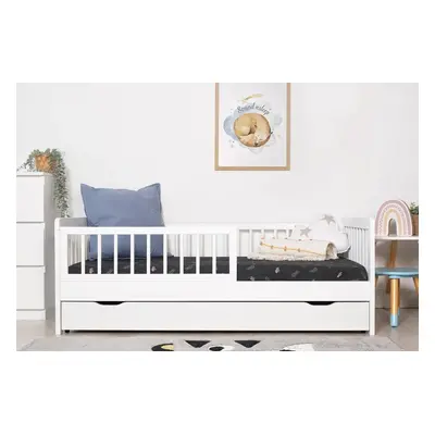 Ourbaby® Teddy white postel bez úložného prostoru 140x70 cm bílá