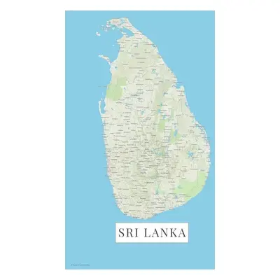 Mapa Sri Lanka color