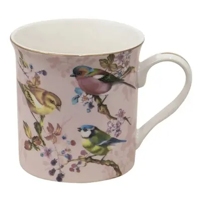 Porcelánový hrnek Bird Rosé - 12*9*11 cm/ 330 ml