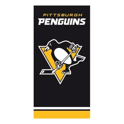 Hokejová bavlněná osuška NHL Pittsburgh Penguins - motiv Black - II. jakost - 100% bavlna - 70 x