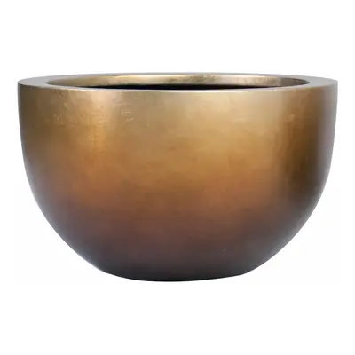 Baq Metallic Silver leaf Bowl Matt Honey Ø 45 cm / V 27 cm