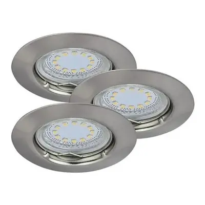 Rabalux LED zápustné bodové svítidlo Lite 3x3W | 240lm | 3000K - set 3 ks, saténový chrom, 1163