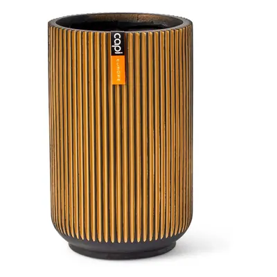 Capi Nature Groove Vase High Black Gold Ø 14 cm / V 22 cm