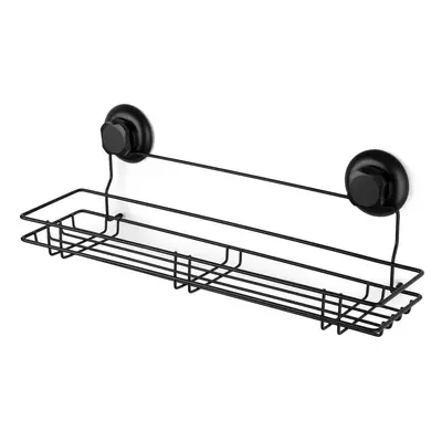 Černá samodržící nástěnná kuchyňská polička Compactor Bestlock Black Kitchen Shelf, 45,5 x 12 cm