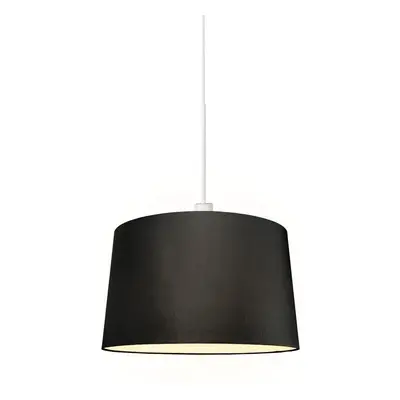 Moderní závěsná lampa bílá s odstínem 45 cm černá - Combi 1