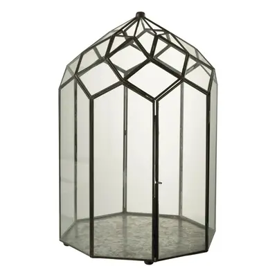 Černý kovový domácí skleník Terrarium - 28*28*50 cm