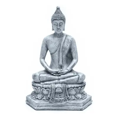 Milujeme Kameny Meditující Buddha - soška Feng Shui - šedá