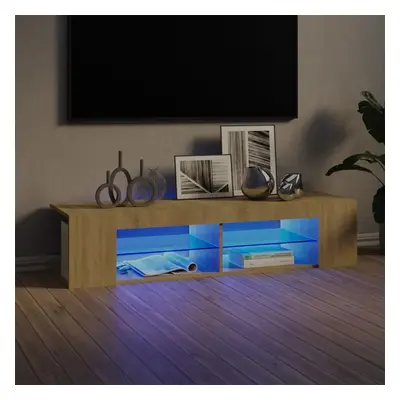 vidaXL TV skříňka s LED osvětlením dub sonoma 135 x 39 x 30 cm