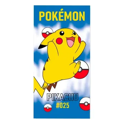 Plážová osuška Pokémon 025 Pikachu - 100% bavlna - 70 x 140 cm