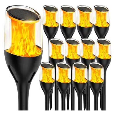 BERGE 12x Venkovní LED solární lampa TORCH - 65cm