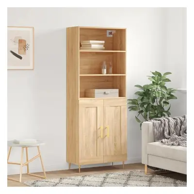 Skříň highboard dub sonoma 69,5 x 34 x 180 cm kompozitní dřevo