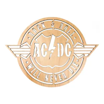 Živá Zeď Dřevěná nástěnná dekorace AC/DC