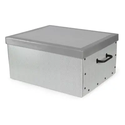 Skládací úložná krabice - karton box Compactor Boston 50 x 40 x 25 cm, šedá