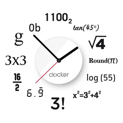 Clocker Nalepovací hodiny Math Barva ciferníku: Bílá