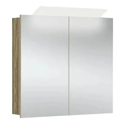 Camargue Orion Zrcadlová skříňka s LED osvětlením, 73 × 68 × 16 cm, dub Sanremo