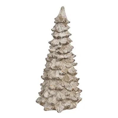 Béžová dekorace vánoční stromek Christmas Tree - Ø 9*18 cm