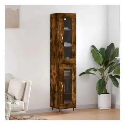 Skříň highboard kouřový dub 34,5 x 34 x 180 cm kompozitní dřevo