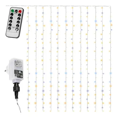 VOLTRONIC 68205 Vánoční světelný závěs - 6x3 m, 600 LED, teple/studeně bílý