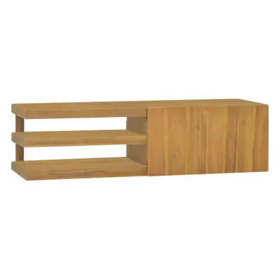 Nástěnná koupelnová skříňka 110 x 40 x 30 cm masivní teak