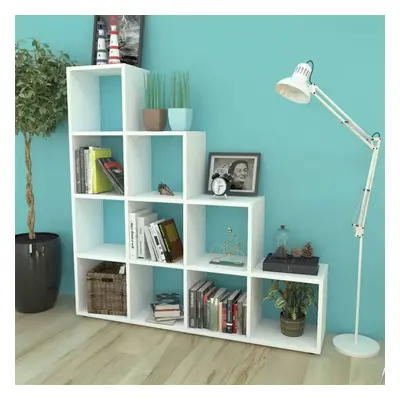 vidaXL 242550 Marketos Staircase Bookcase/Display Shelf 142 cm White