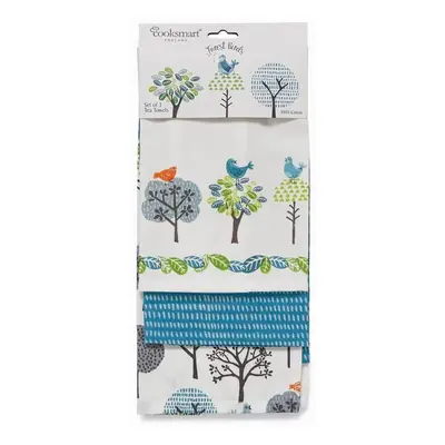 Bavlněné utěrky v sadě 3 ks 45x65 cm Forest Birds – Cooksmart ®