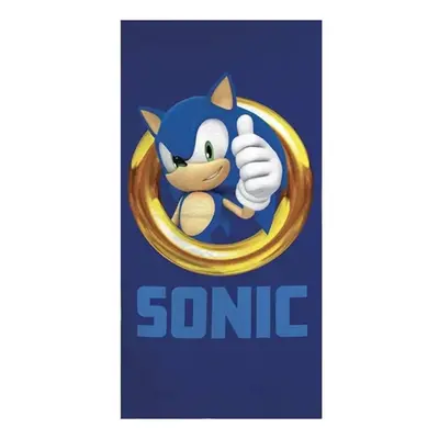 Bavlněná plážová osuška Ježek Sonic - 100% bavlna - 70 x 140 cm