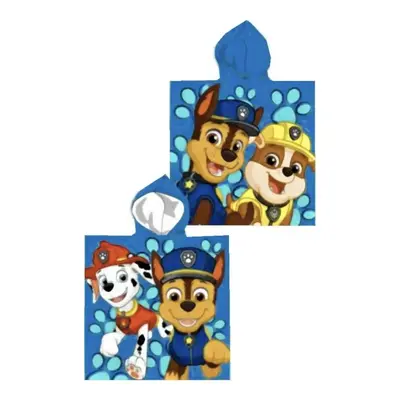 Dětské pončo PAW PATROL modrý 55x110cm Setino