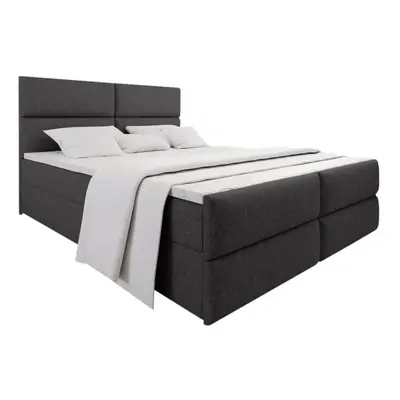 Expedo Čalouněná postel boxspring MILON + vrchní matrace, 160x200, sawana 05